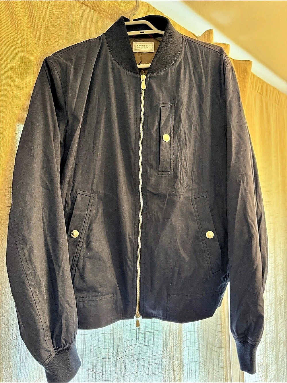 Brunello Cucinelli Bonded Nylon Bomber Jacket